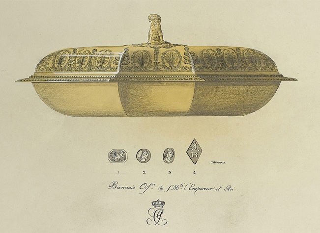 Biennais' drawings from the emperor's dish