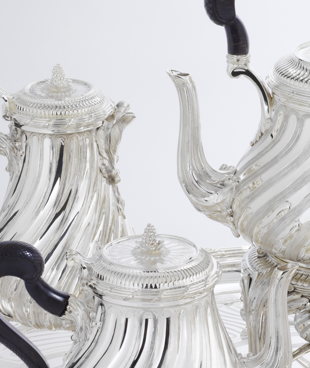 Tea and coffee service in sterling silver designed by silversmith François Thomas Germain