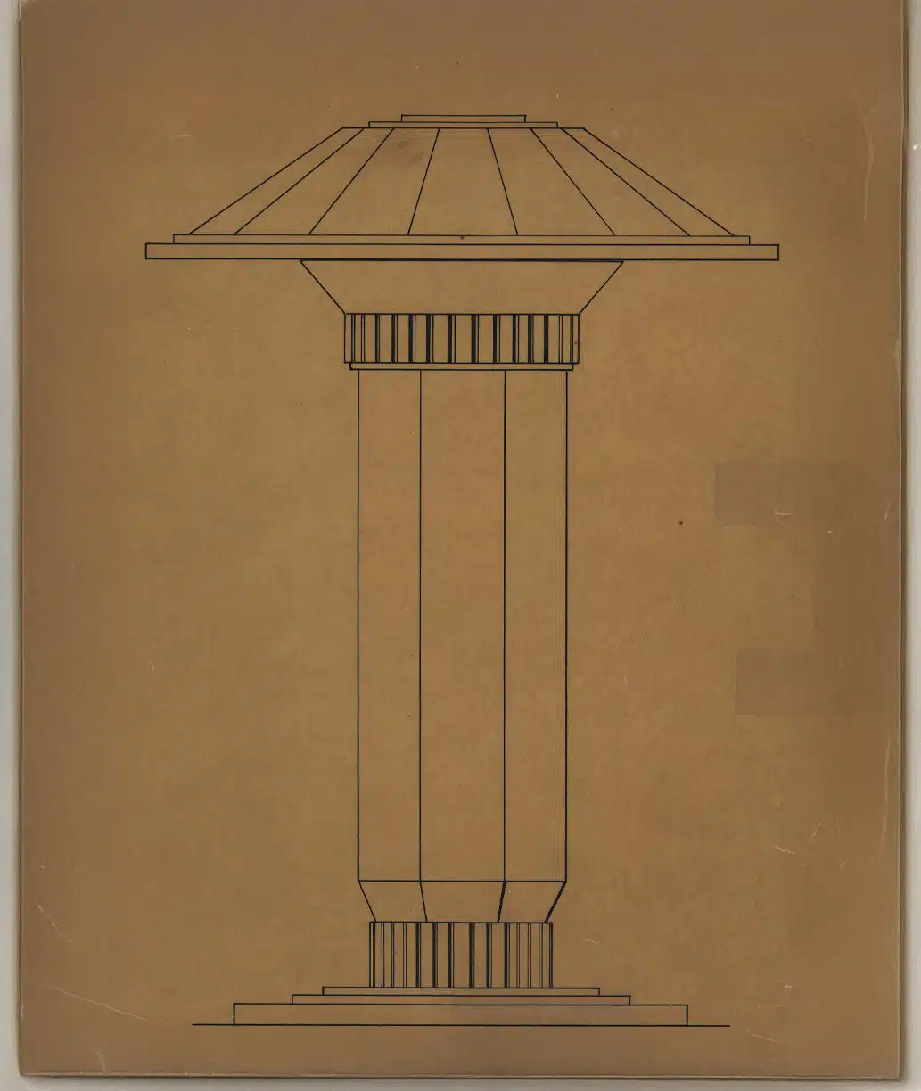 Dessin lampe Jean Puiforcat