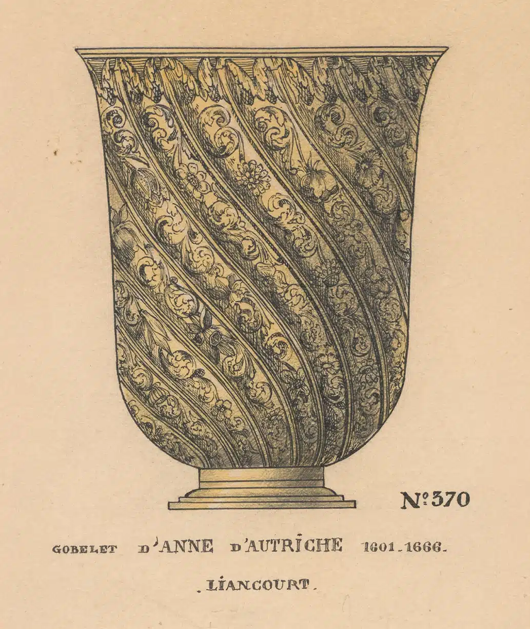 Dessin de la timbale Anne d'Autriche 