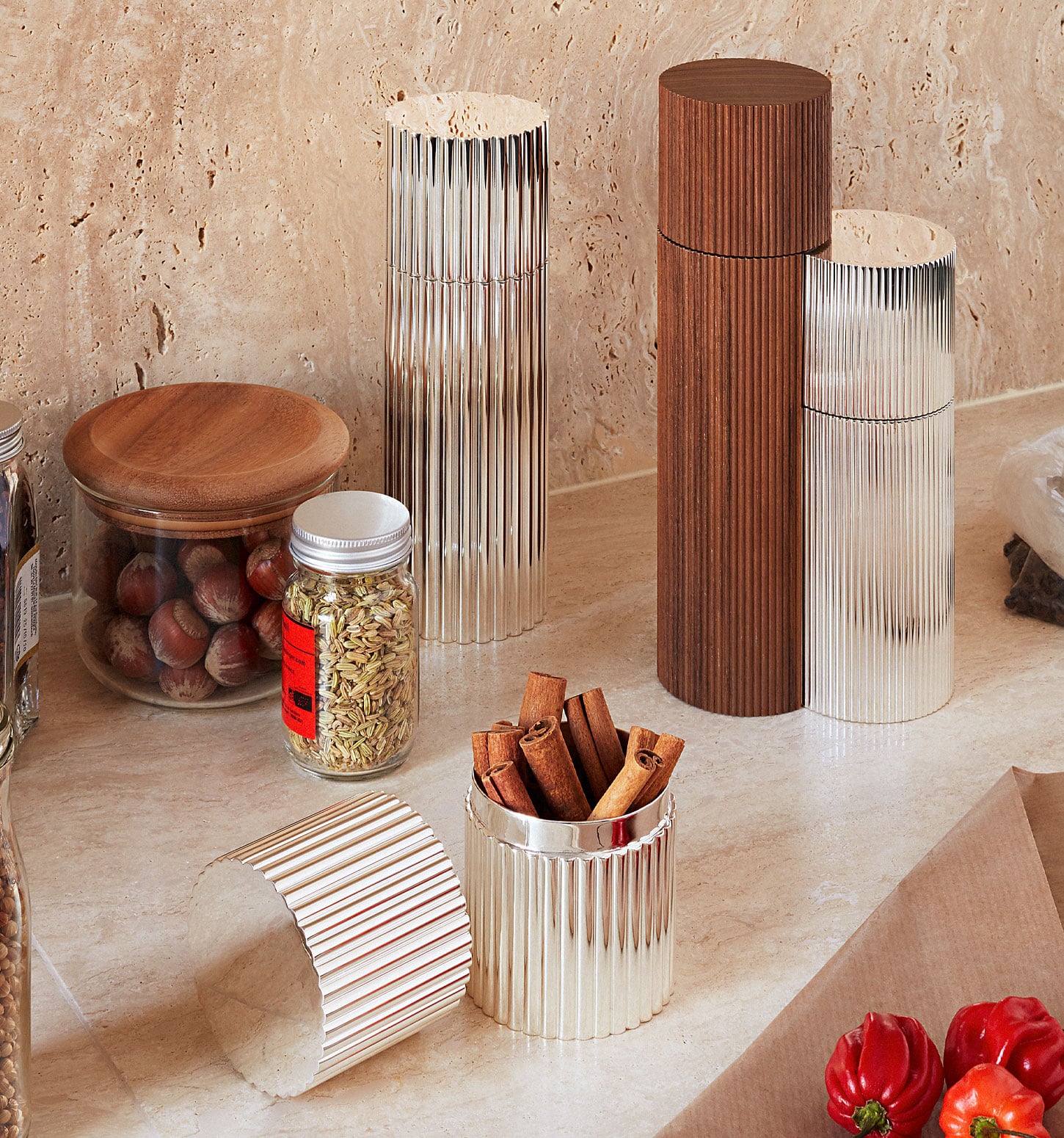 Pair of pepper & salt mills - PUIFORCAT