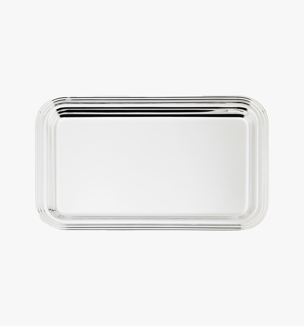 Silver plated tray from Dépêche collection from Puiforcat