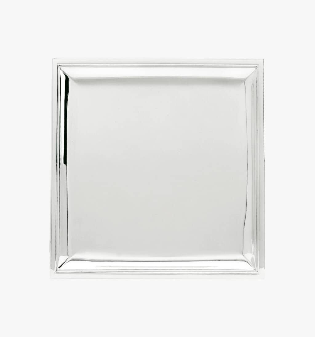Silver plated square tray from Euclide collection