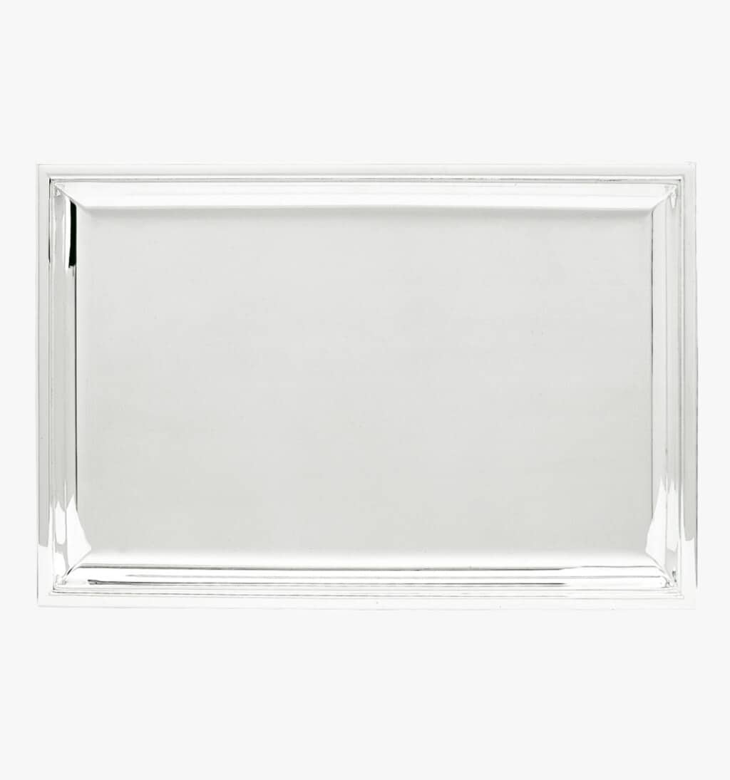 Silver plated rectangular tray from Euclide collection