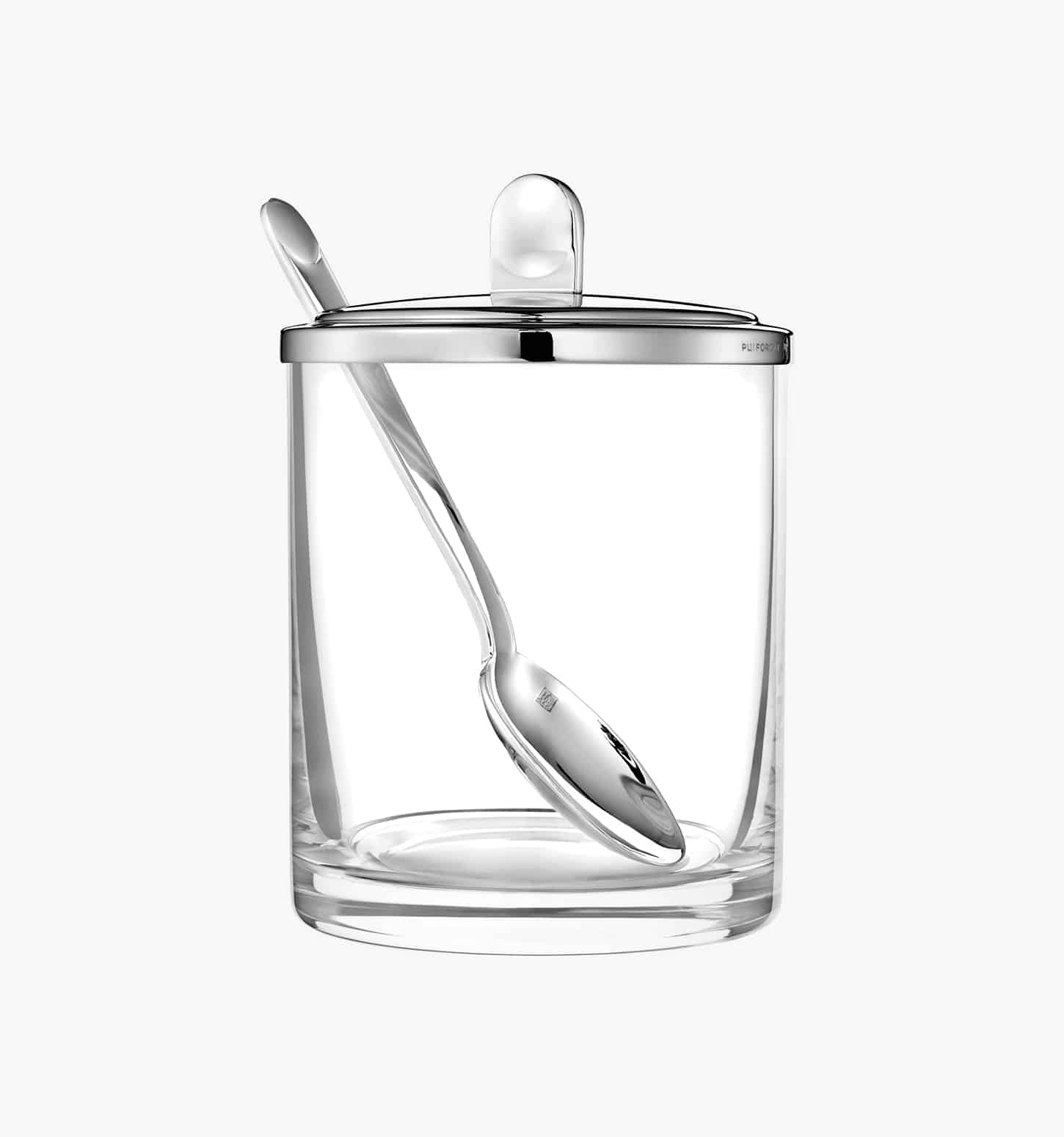 Jam pot in silver plated from Normandie collection from Puiforcat