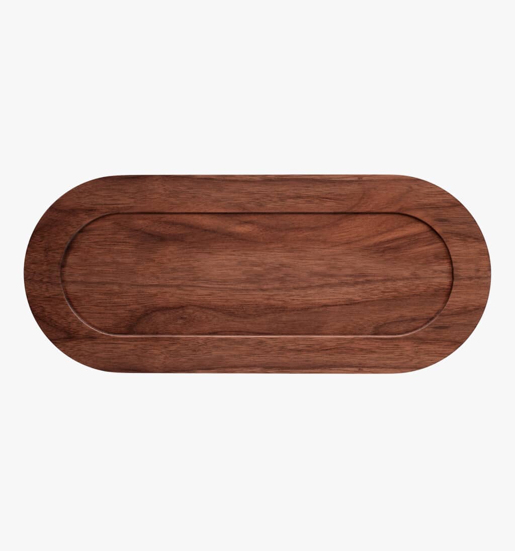 Large walnut tray from Phi collection from Puiforcat