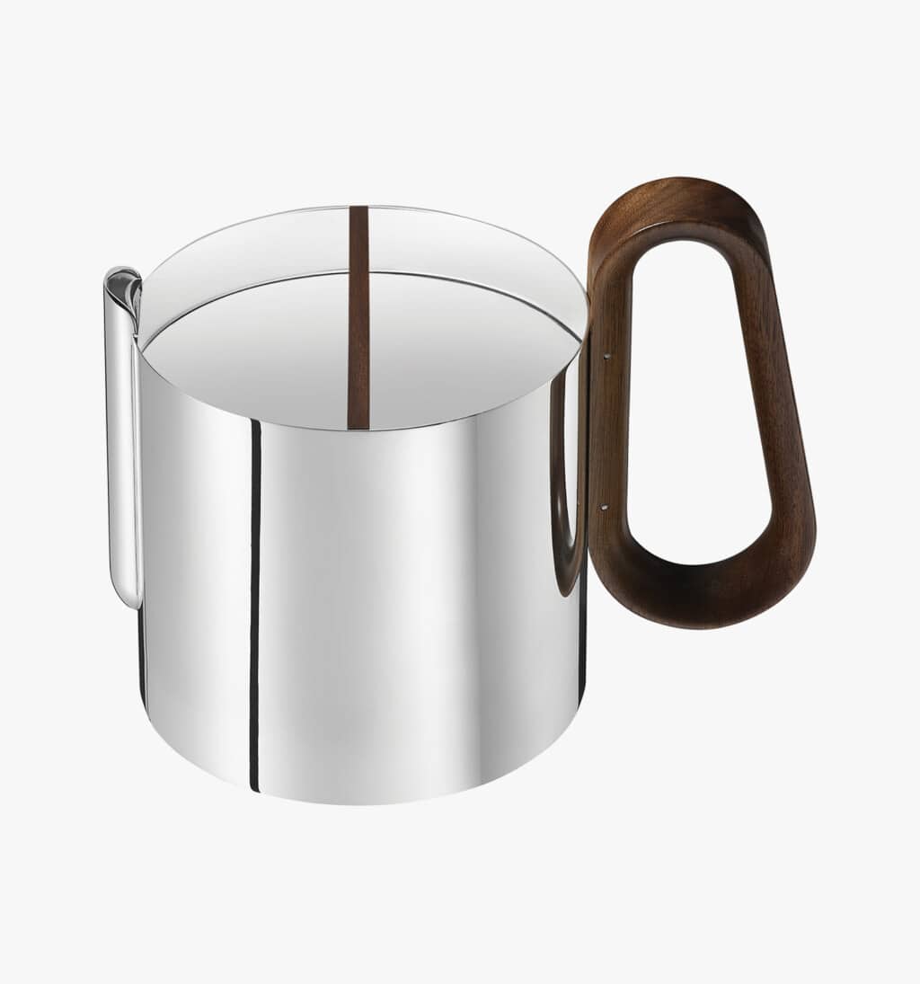 Tea pot in silver plated and wood from Phi collection from Puiforcat