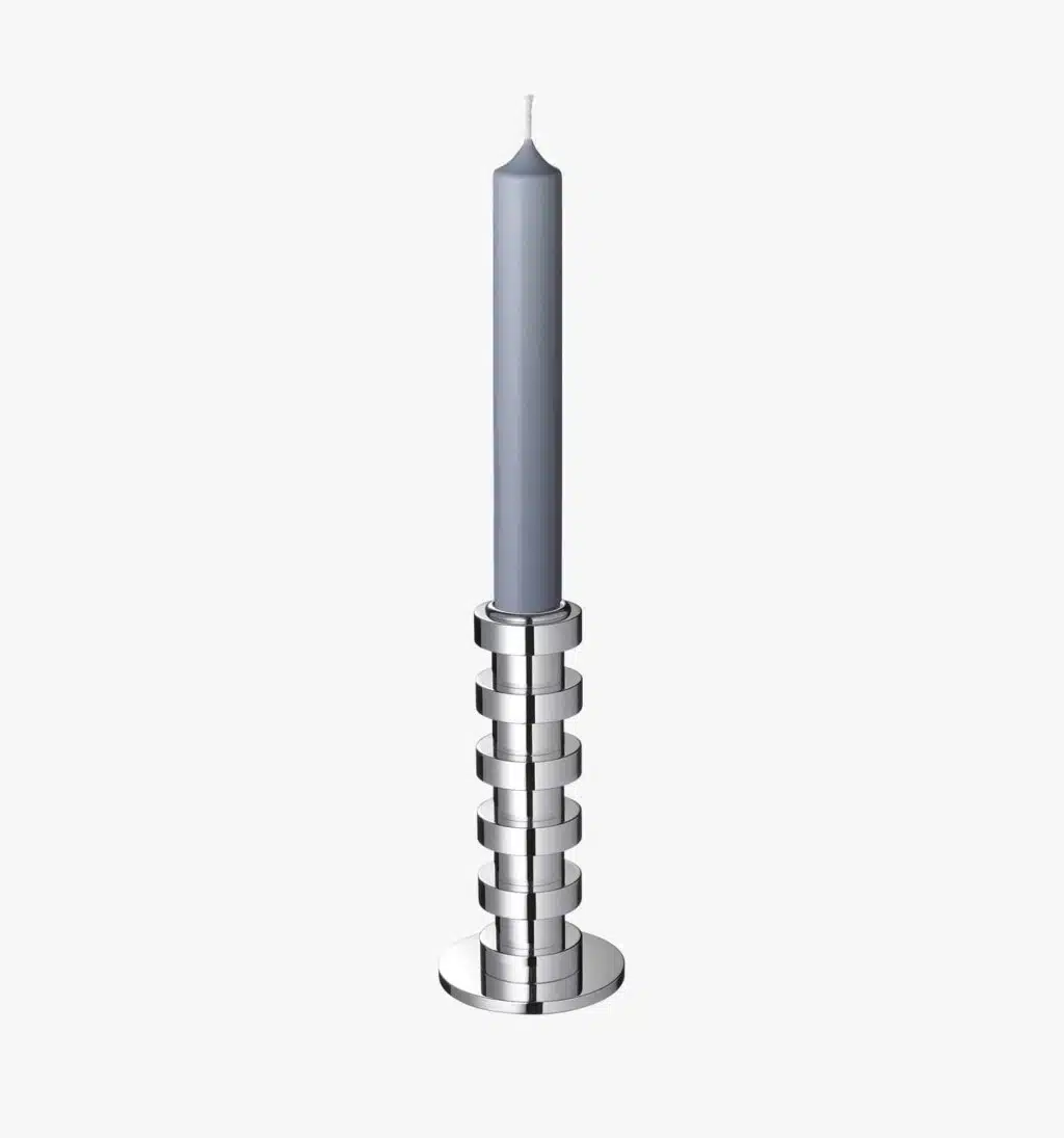 Large candlestick in silver plated from Ruban collection from Puiforcat
