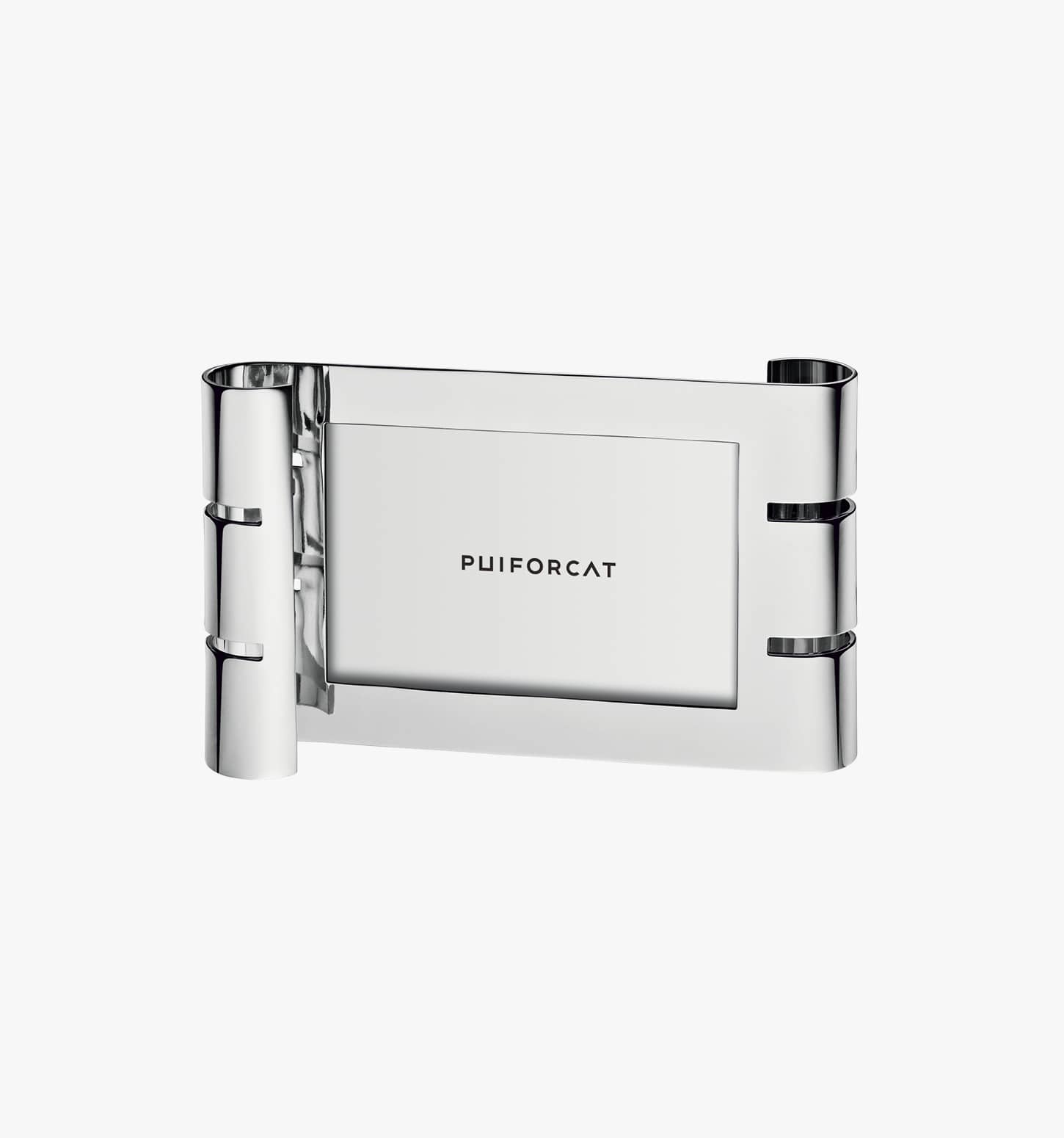 Small horizontal picture frame in silver plated from Ruban collection from Puiforcat