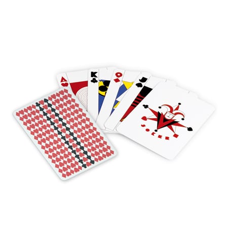 Jeux de carte au dos rouge