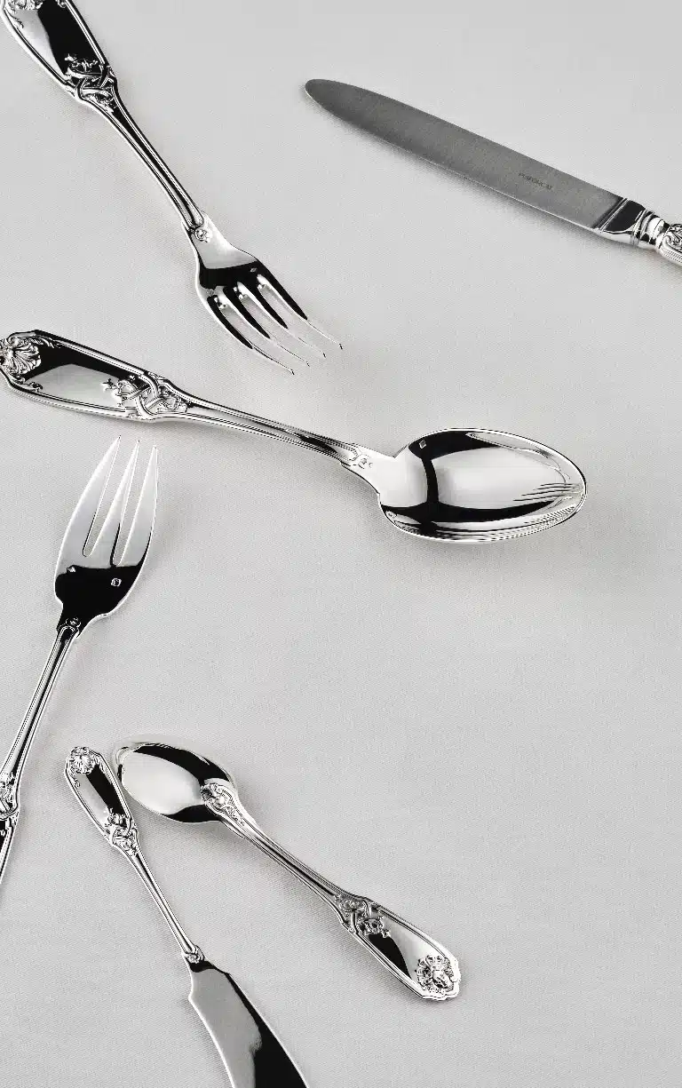 Molière Mascaron pieces of cutlery in sterling silver