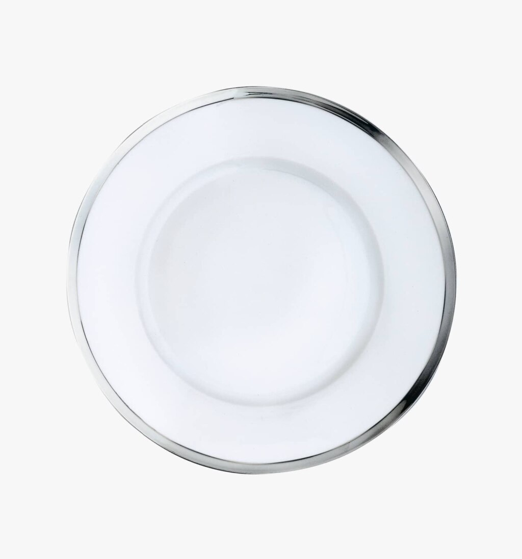 Assiette américaine - Cercle d'Orfèvre en porcelaine et argent massif