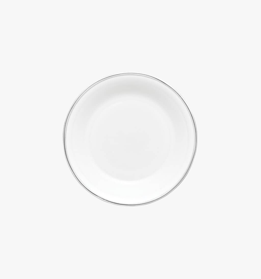 Assiette calotte - Cercle d'Orfèvre en porcelaine et argent massif