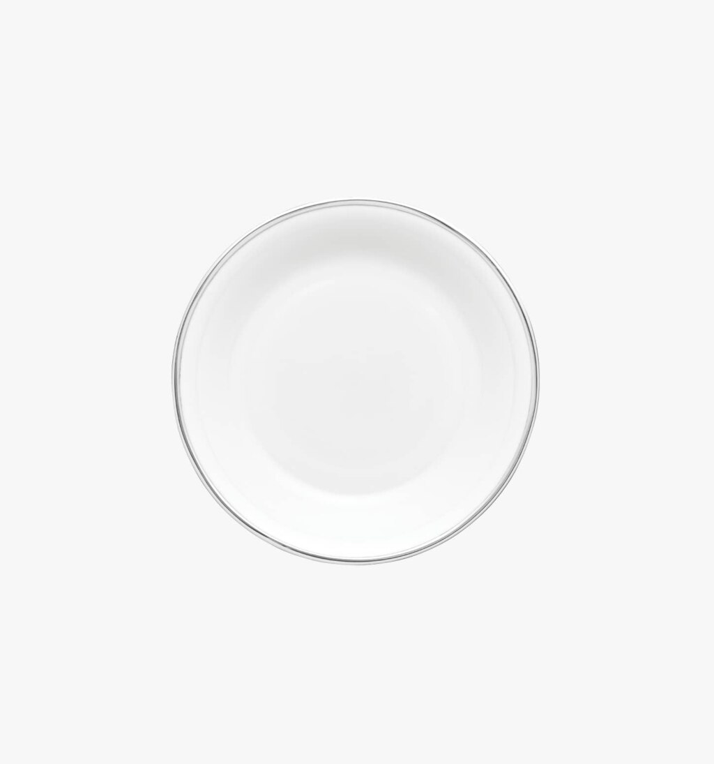 Assiette calotte - Cercle d'Orfèvre en porcelaine et argent massif