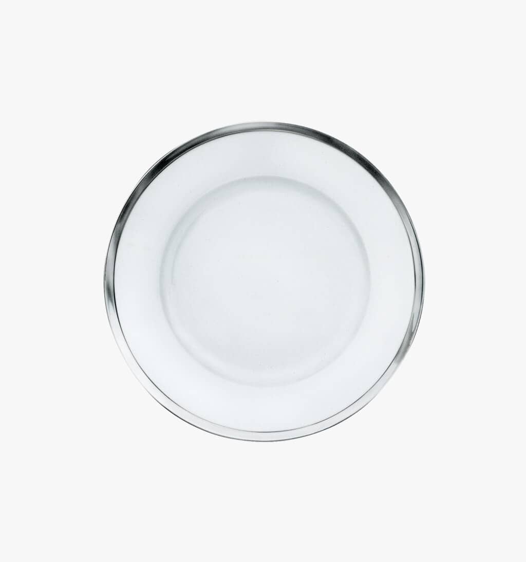 Puiforcat Cercle d'orfèvre collection in porcelain and sterling silver - dessert plate