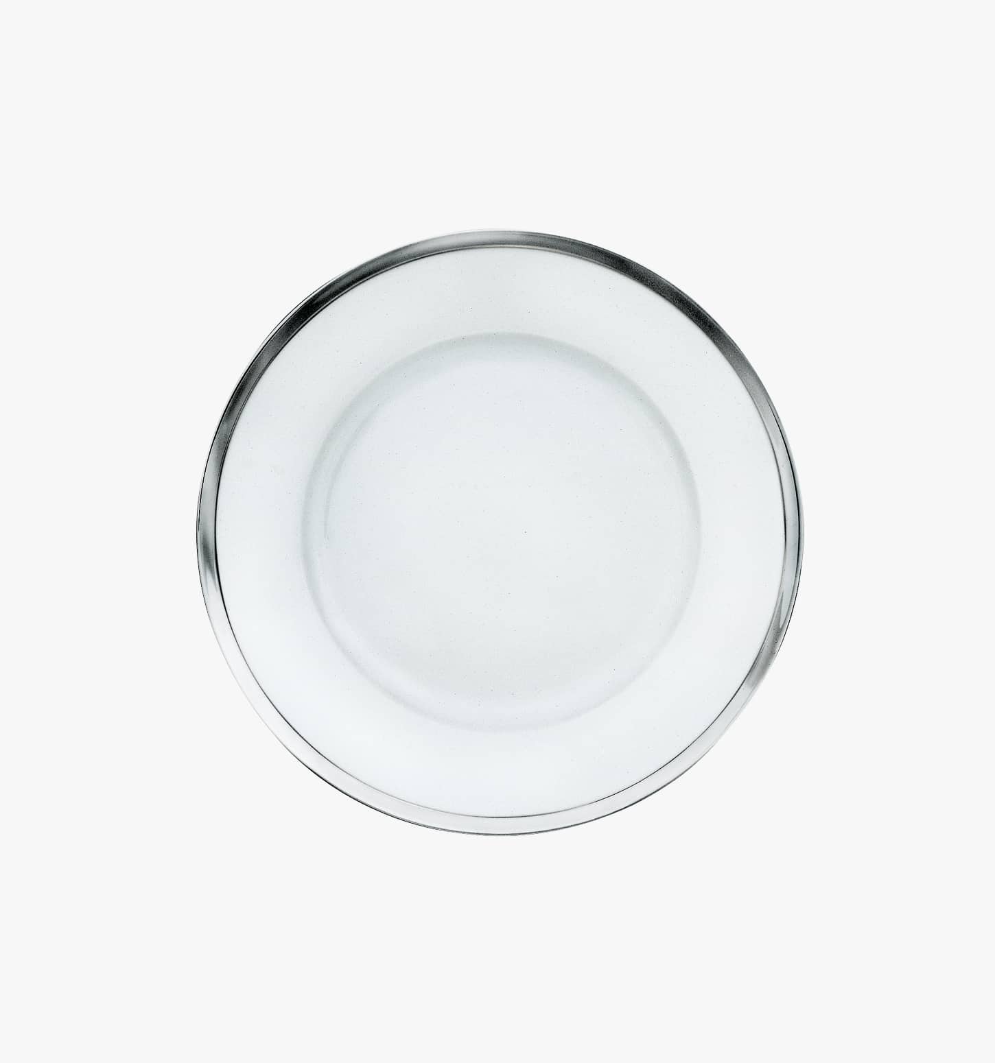 Assiette à dessert - Cercle d'Orfèvre en porcelaine et argent massif