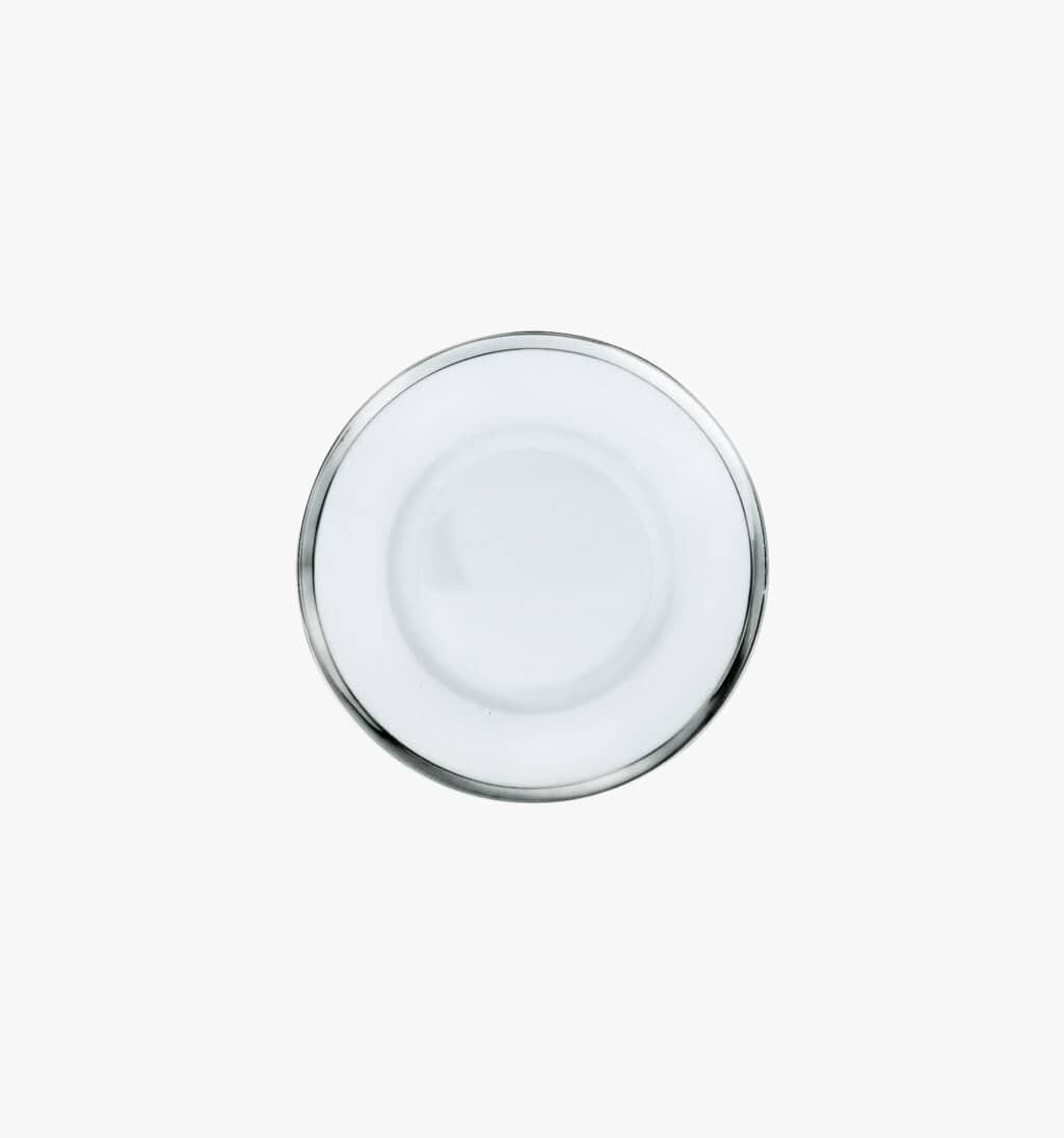 Puiforcat Cercle d'orfèvre collection in porcelain and sterling silver - bread & butter plate