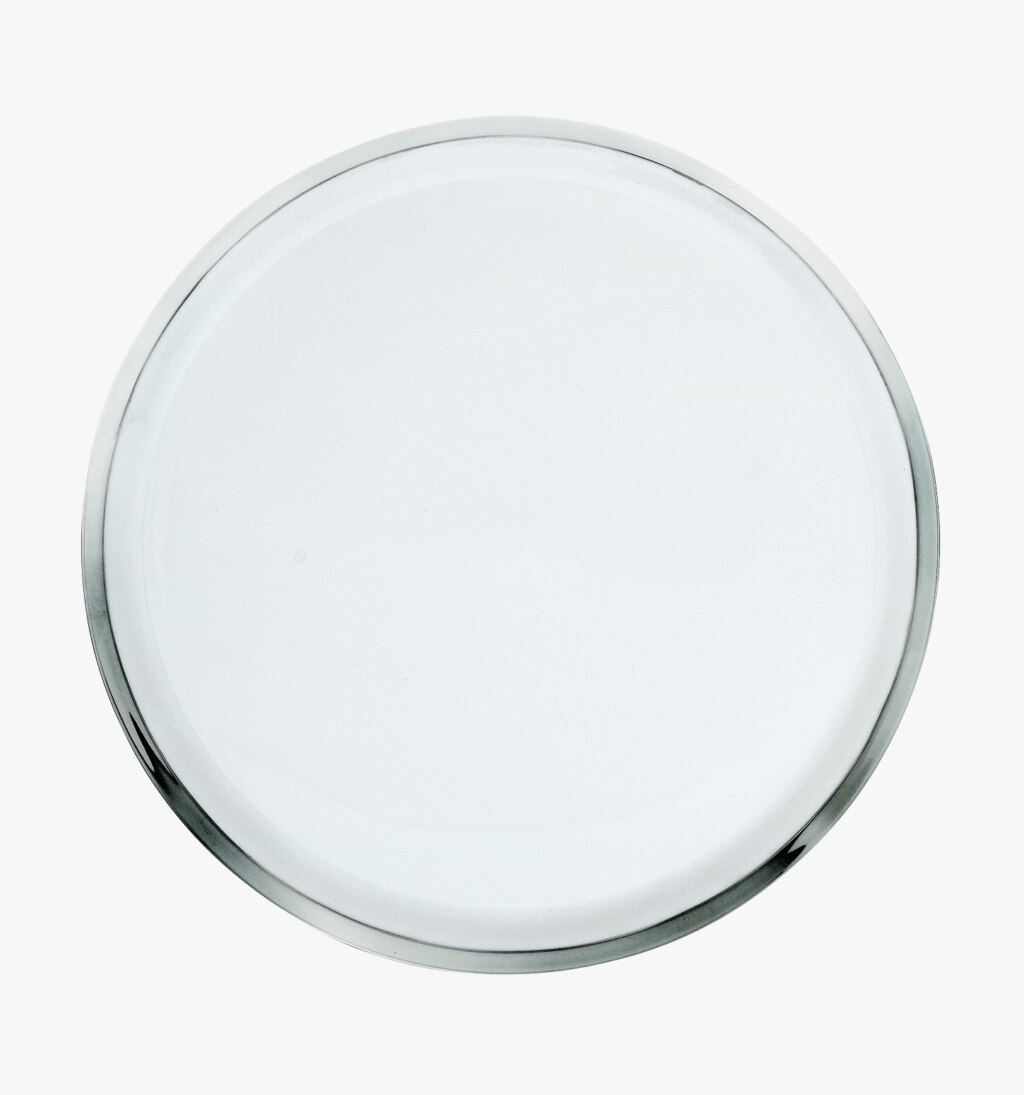 Plat à tarte - Cercle d'Orfèvre en porcelaine et argent massif