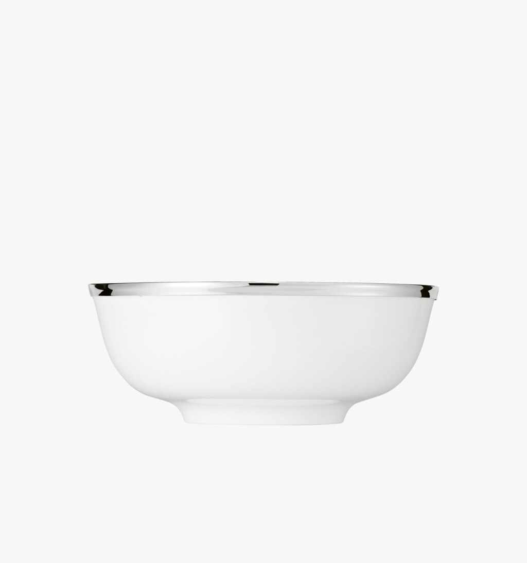 Puiforcat Cercle d'orfèvre collection in porcelain and sterling silver - salad bowl