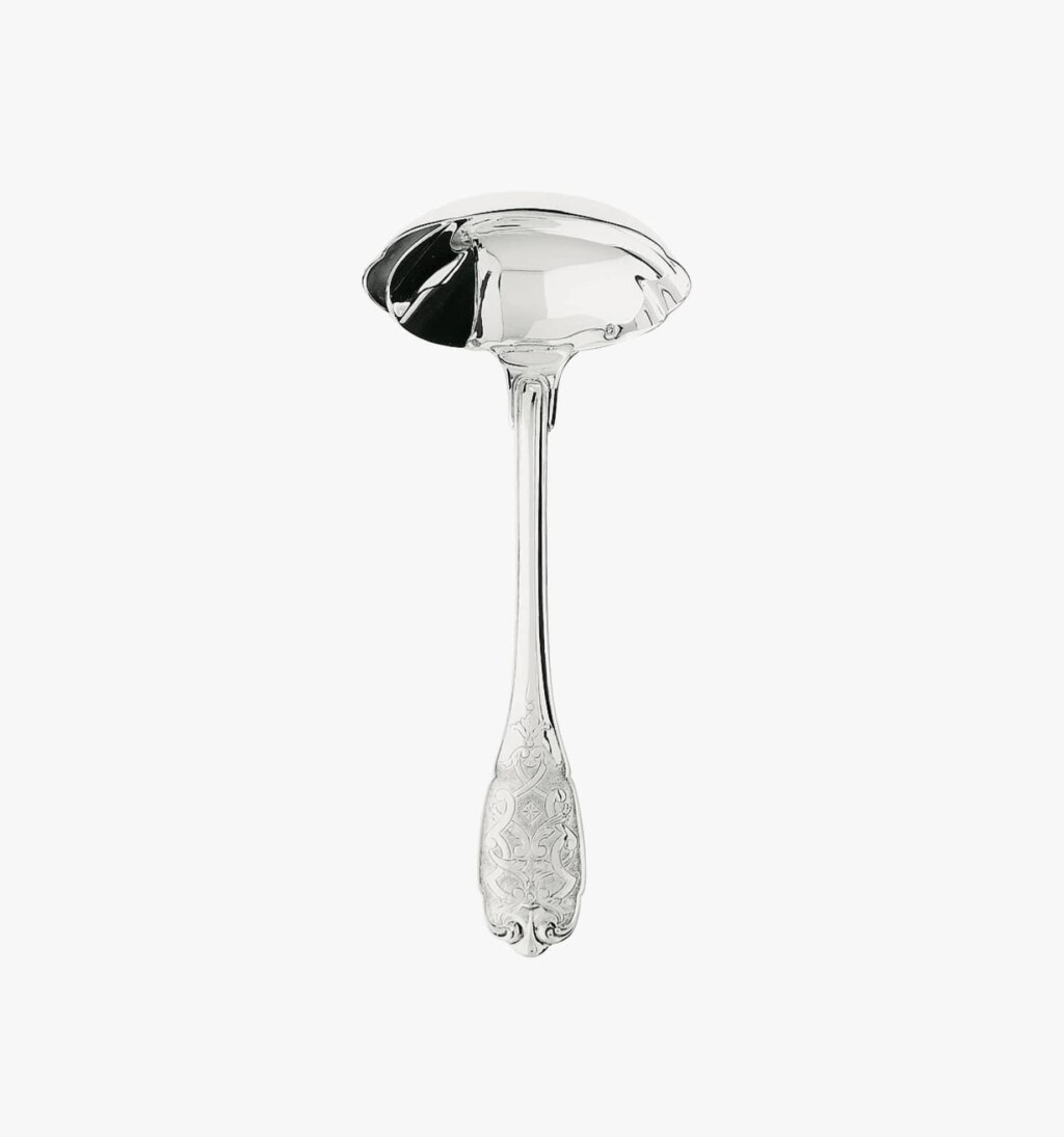 Leaf and gravy spoon from Elysée collection in sterling silver