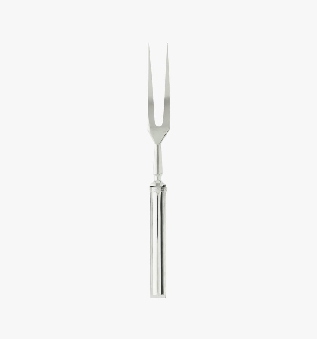 Puiforcat Cannes collection in sterling silver - carving serving fork