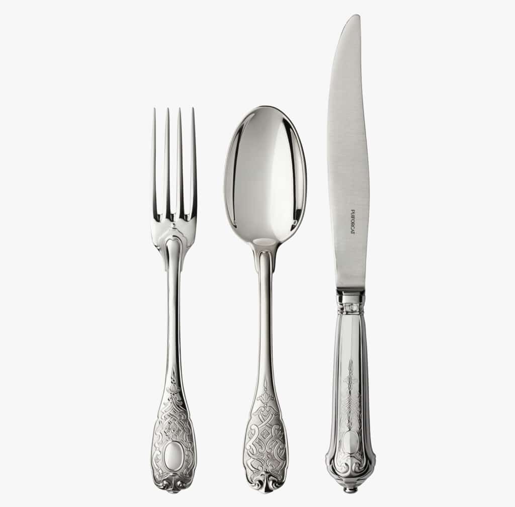 Pieces of cutlery from Elysée collection in sterling silver