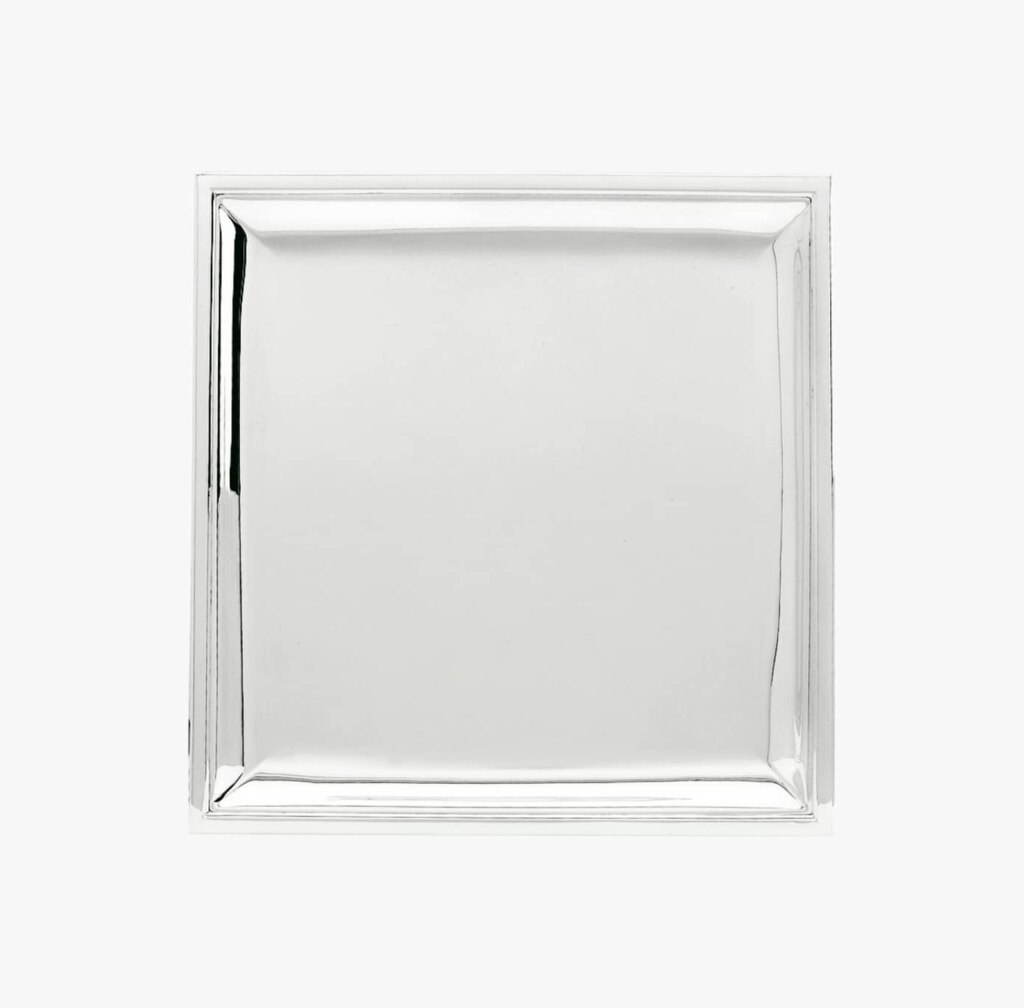 Silver plated rectangular tray from Euclide collection