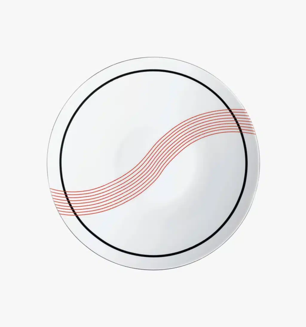Porcelain cocktail plate from Initiales collection from Puiforcat