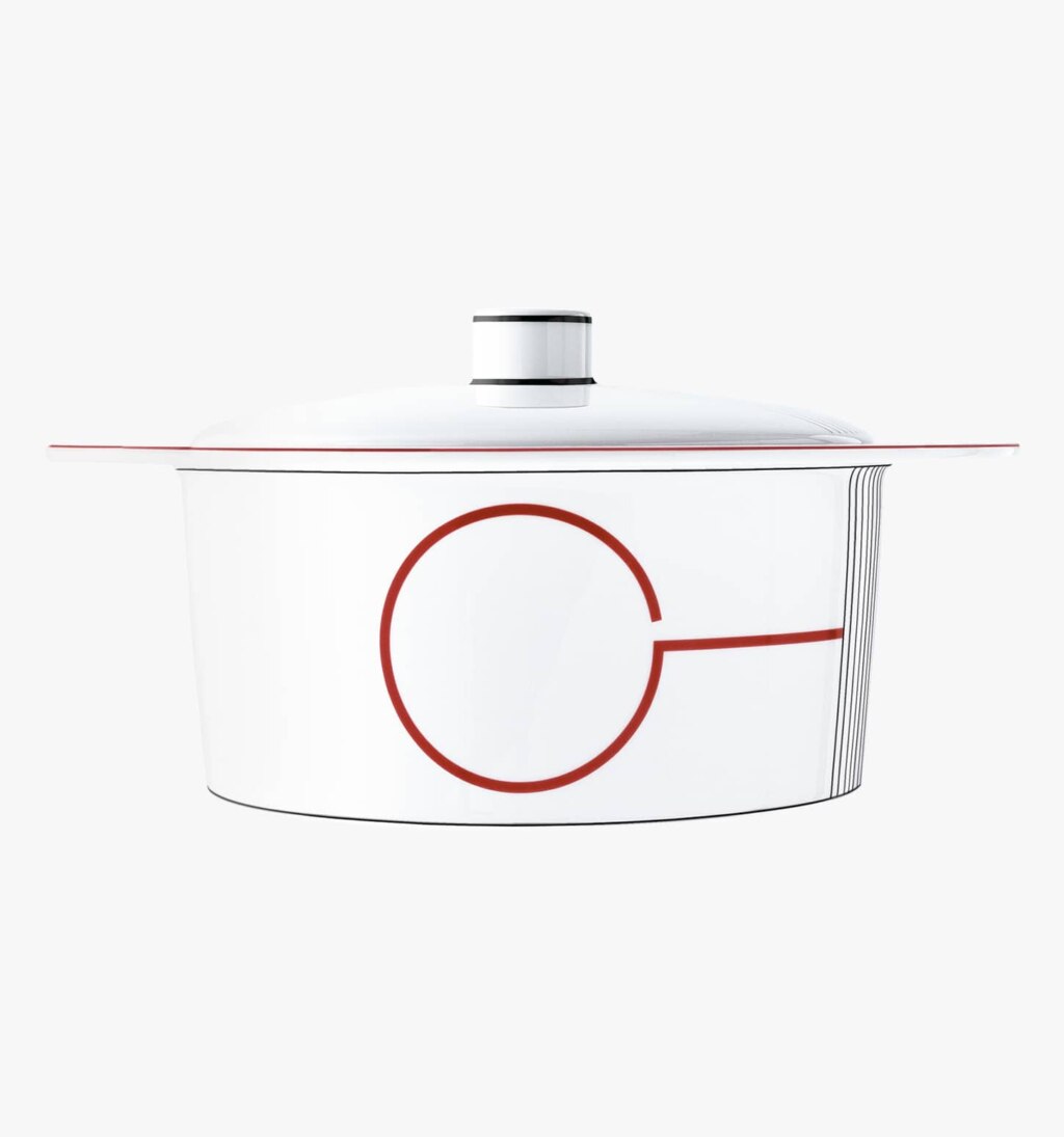 Porcelain soup tureen from Initiales collection from Puiforcat