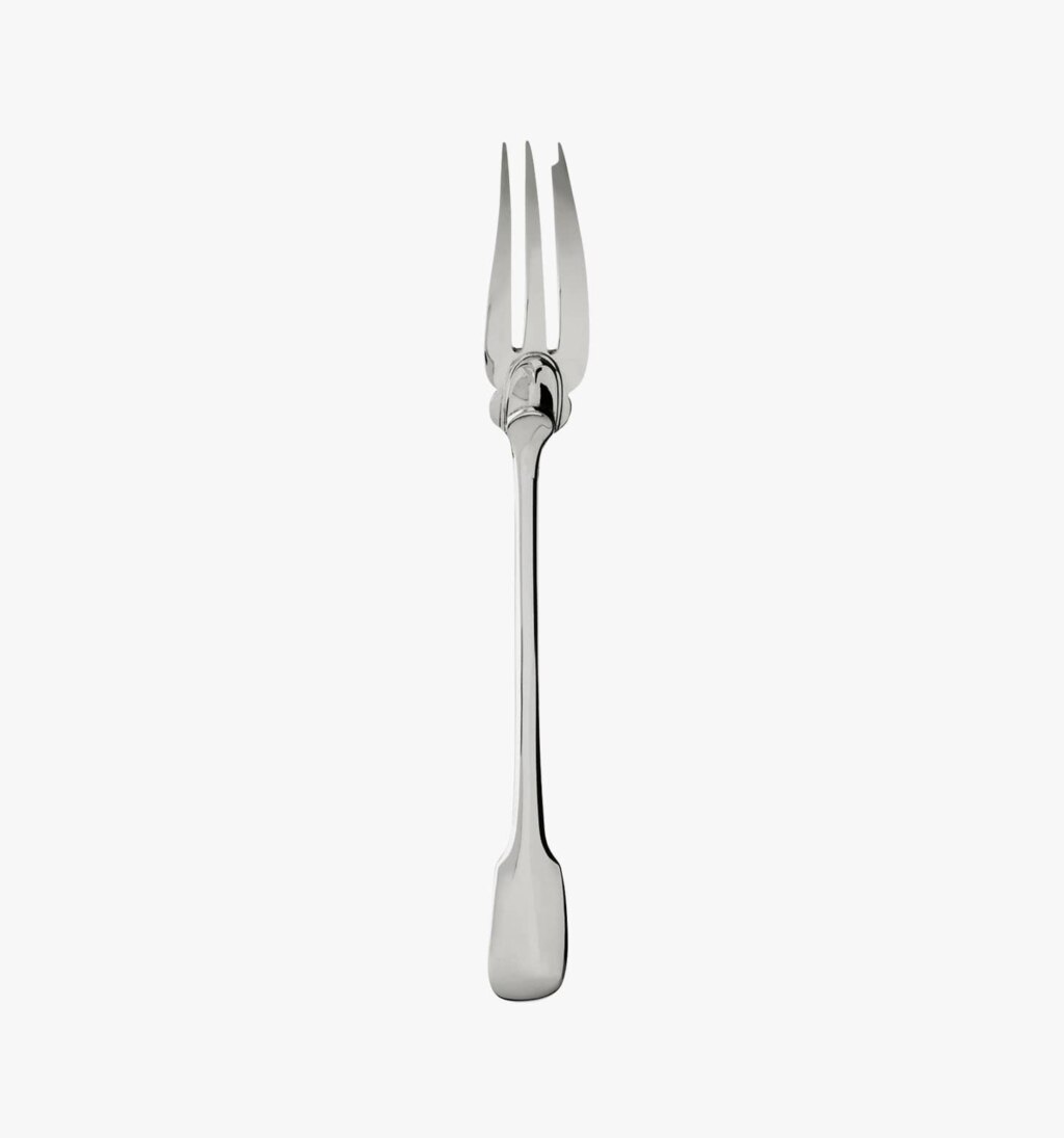 Serving fork from Louvois collection from Puiforcat in sterling silver