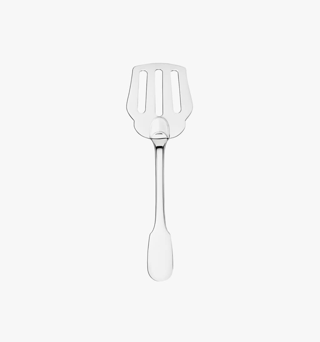 Fish serving fork from Louvois collection from Puiforcat in sterling silver