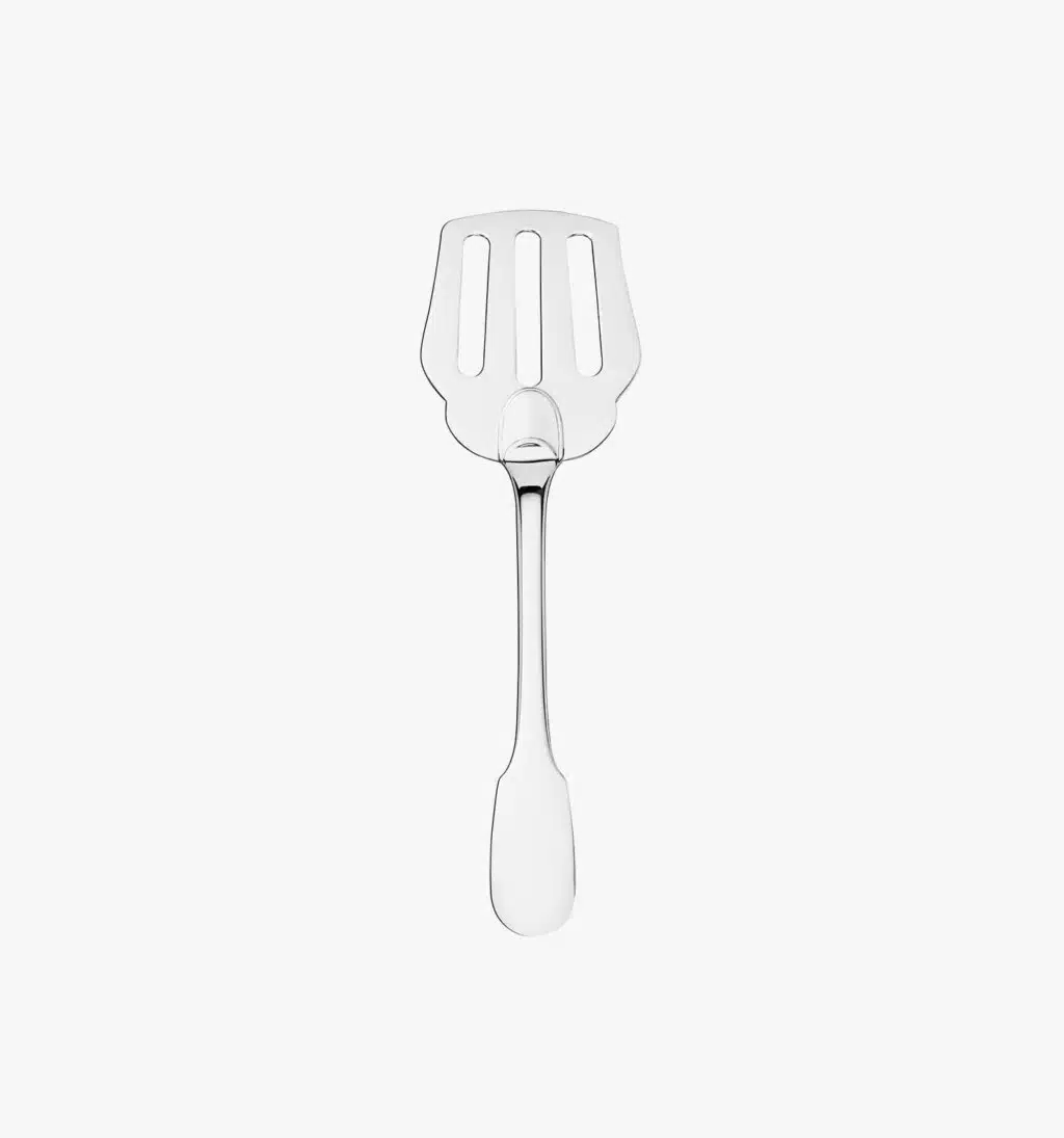 Fish serving fork from Louvois collection from Puiforcat in sterling silver