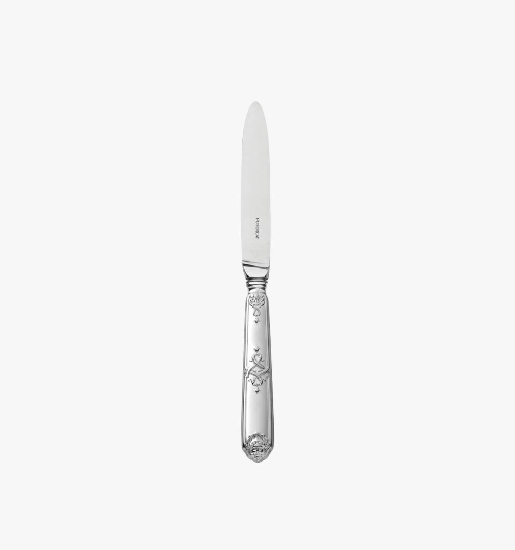 Dessert knife in sterling silver from Molière Mascaron collection from Puiforcat