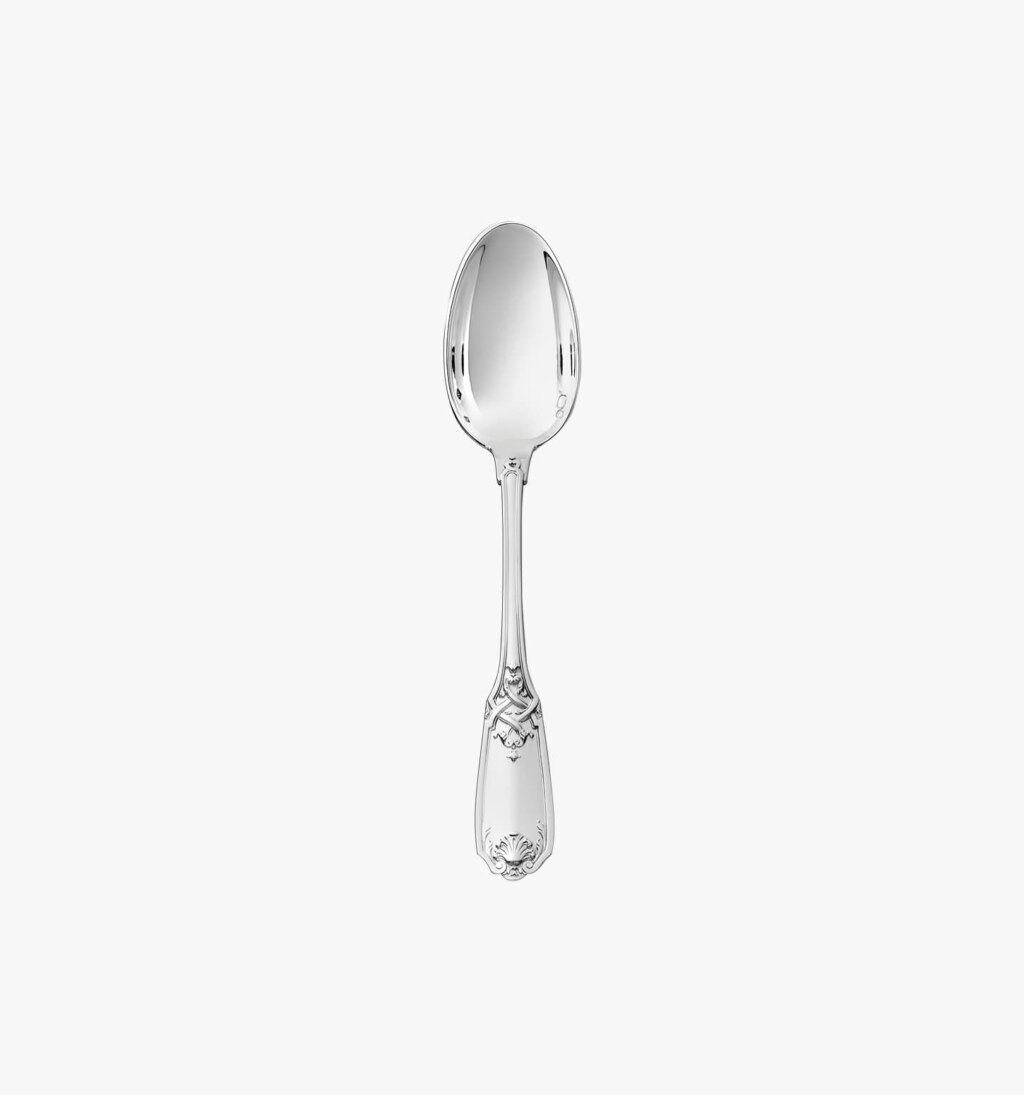 Dessert spoon in sterling silver from Molière Mascaron collection from Puiforcat