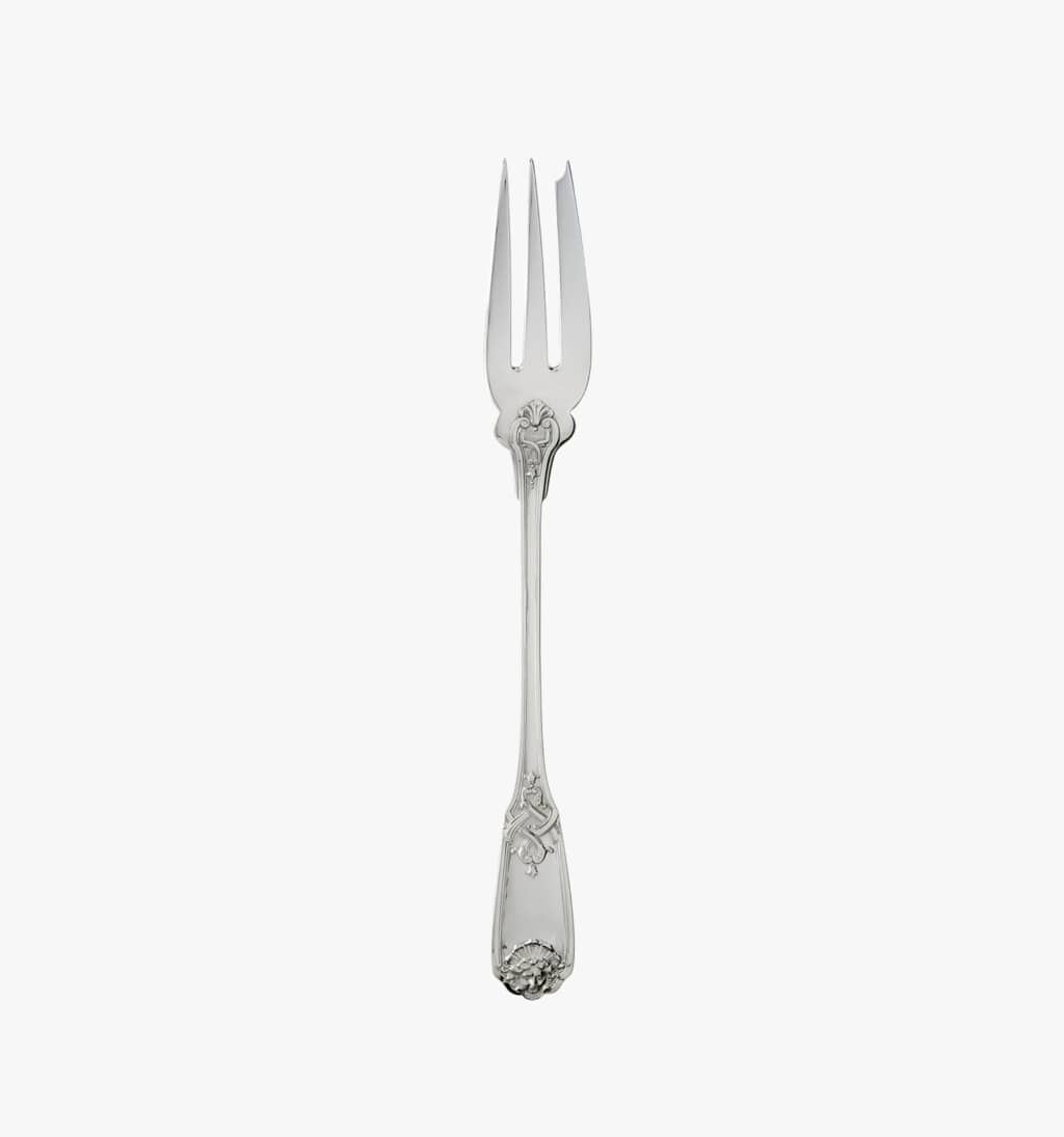 Serving fork in sterling silver from Molière Mascaron collection from Puiforcat