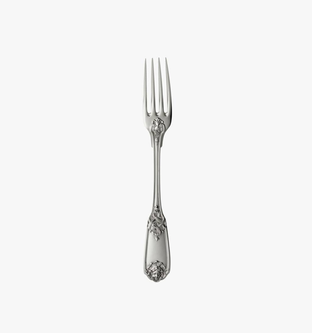Table fork in sterling silver from Molière Mascaron collection from Puiforcat