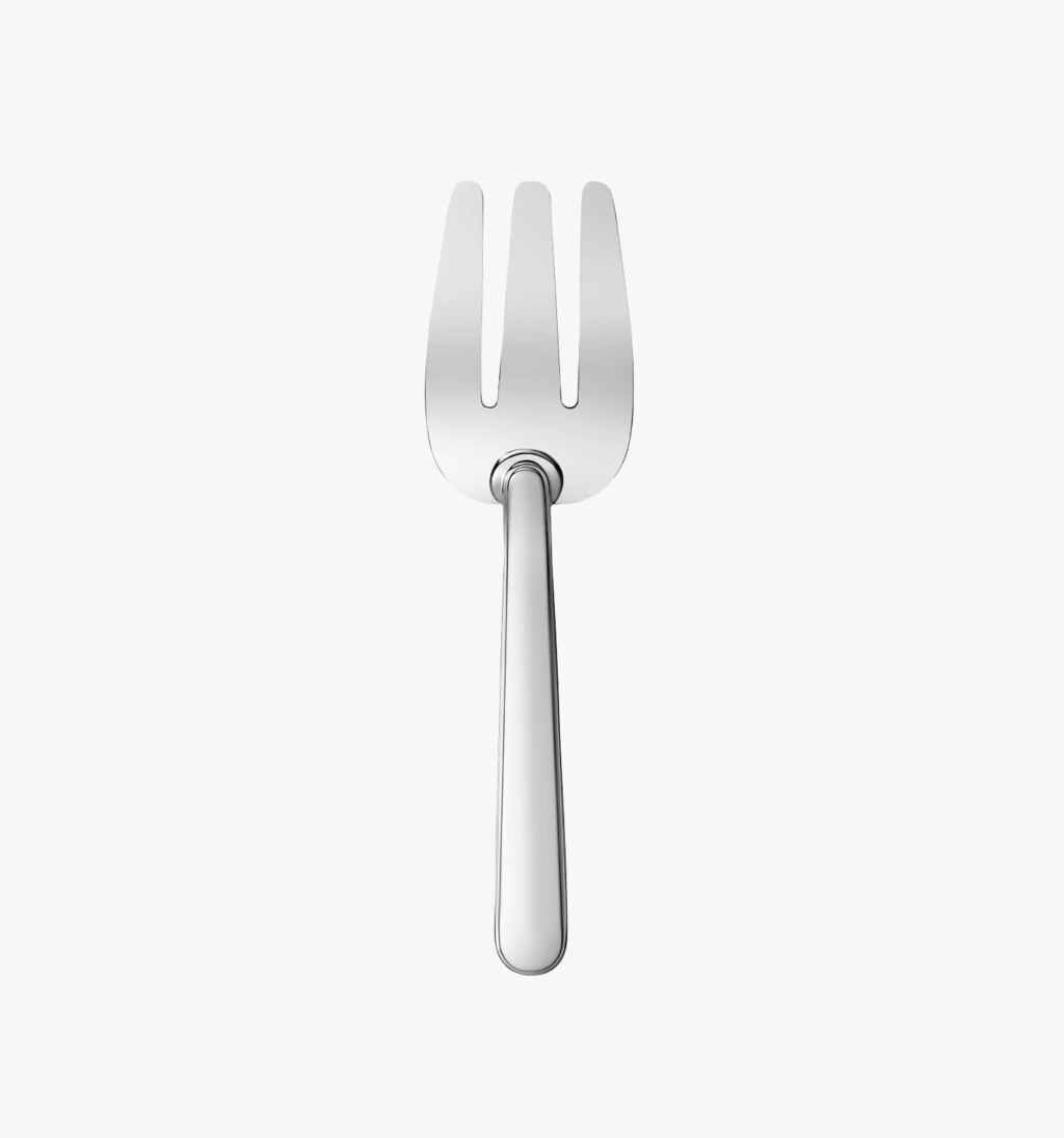 Fish serving fork in silver plated from Normandie collection from Puiforcat