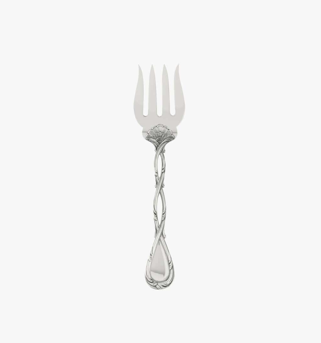 Cold meat serving fork in sterling silver from collection Royal from Puiforcat