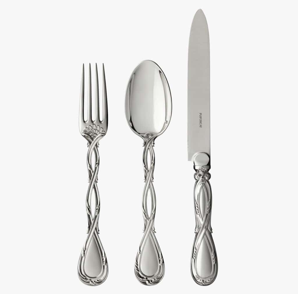 Three pieces of table cutlery in sterling silver from collection Royal from Puiforcat