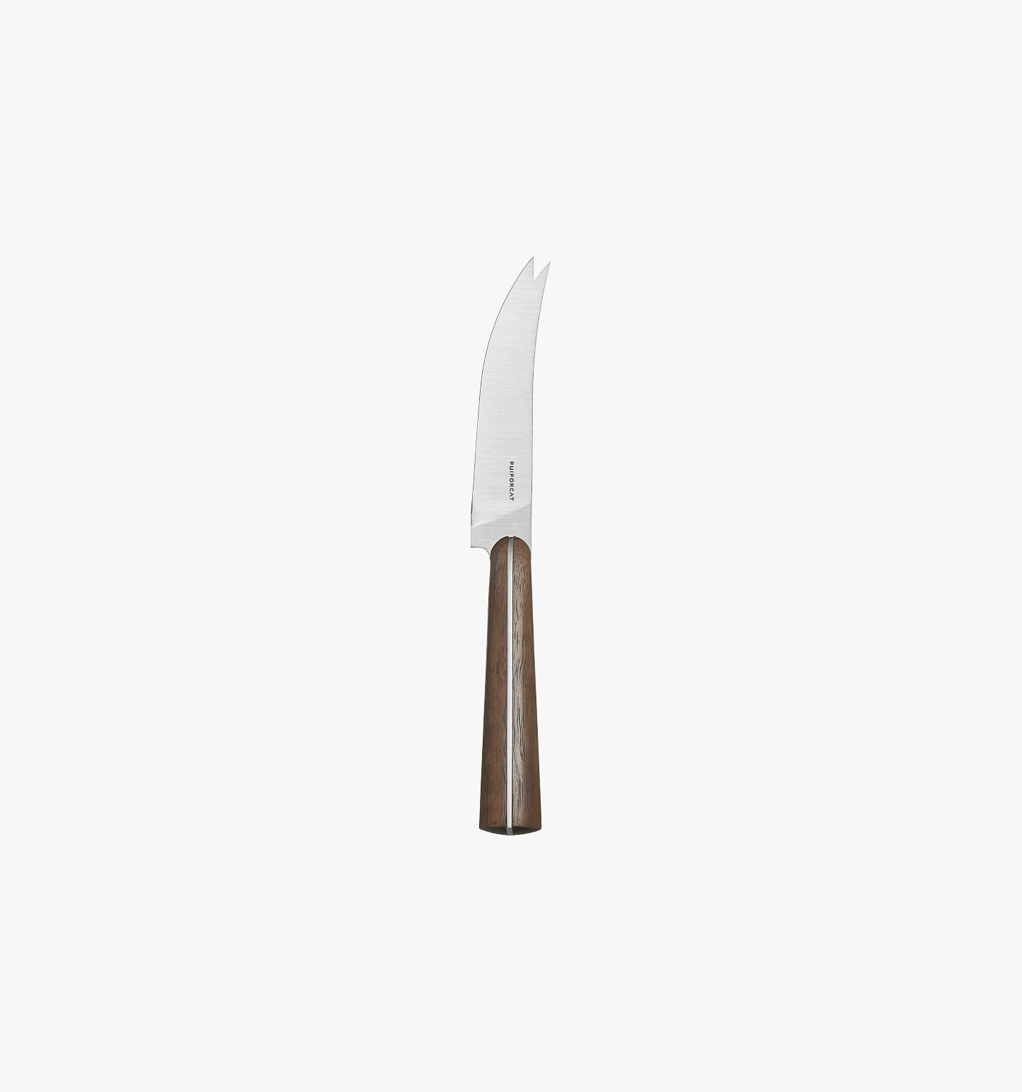 Semi firm cheese knife from Couteaux d'orfèvre collection in sterling steel and wood