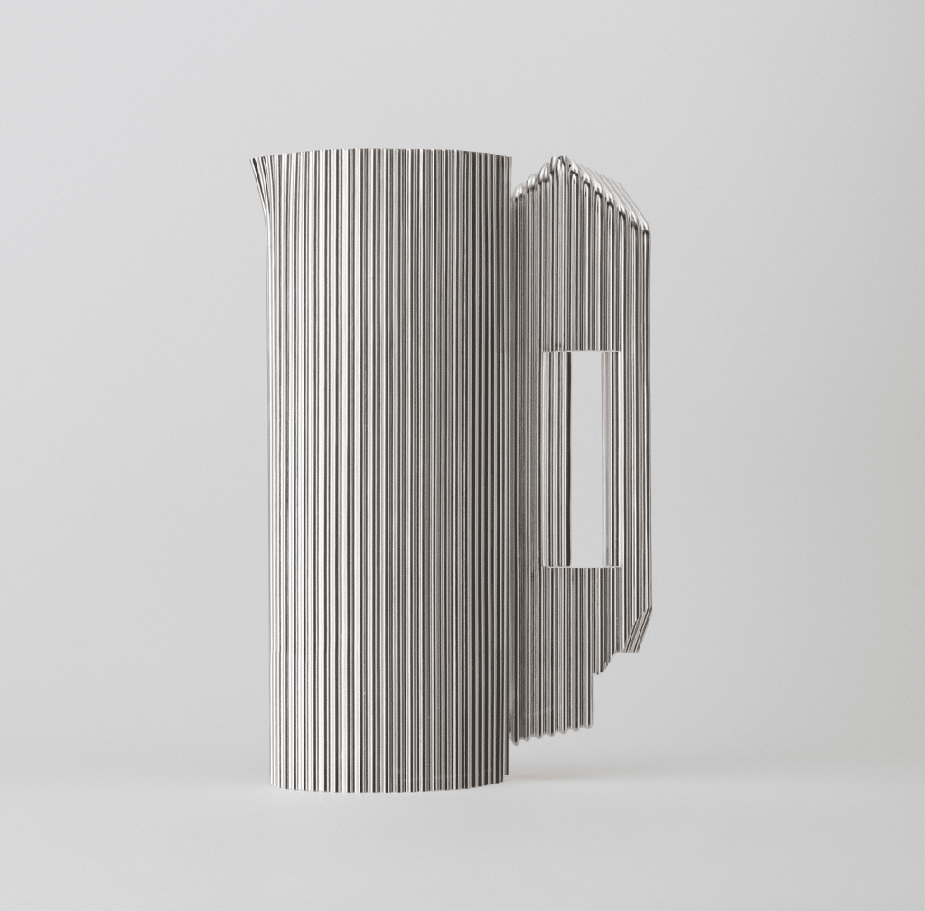 broc à eau de la collection Silver Set 2025 sur fond blanc 