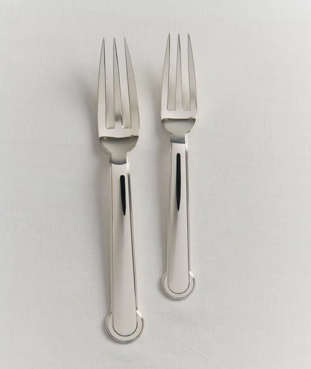 Puiforcat Annecy collection in sterling silver - table and dessert forks