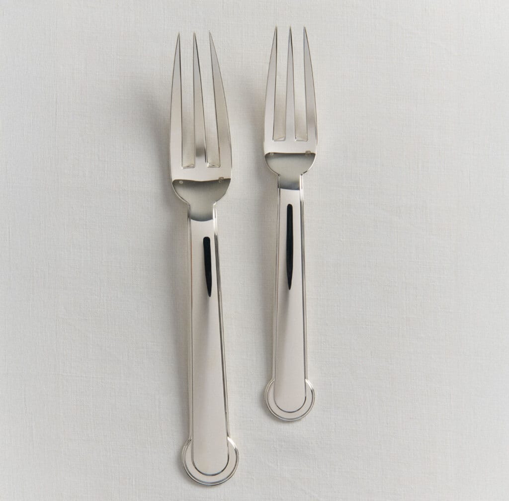 Puiforcat Annecy collection in sterling silver - table and dessert forks