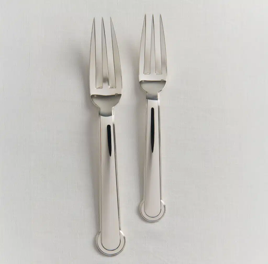 Puiforcat Annecy collection in sterling silver - table and dessert forks