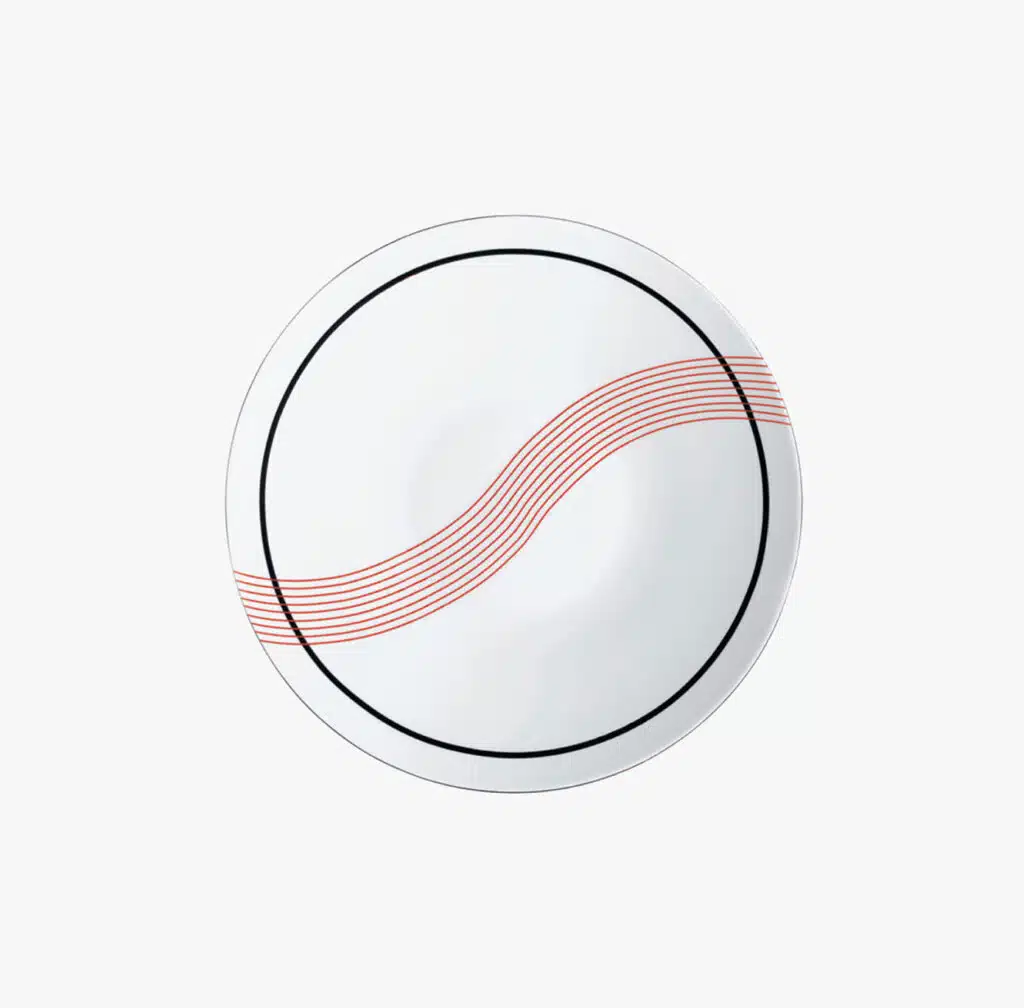 Assiette à dessert de la collection Initiales de Puiforcat en porcelaine de Limoges